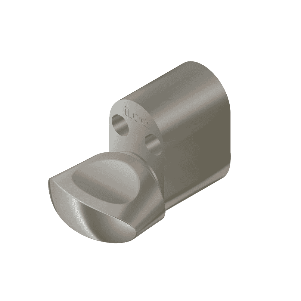 iLOQ Oval turn knob cylinder. 24mm. Ni/Sa