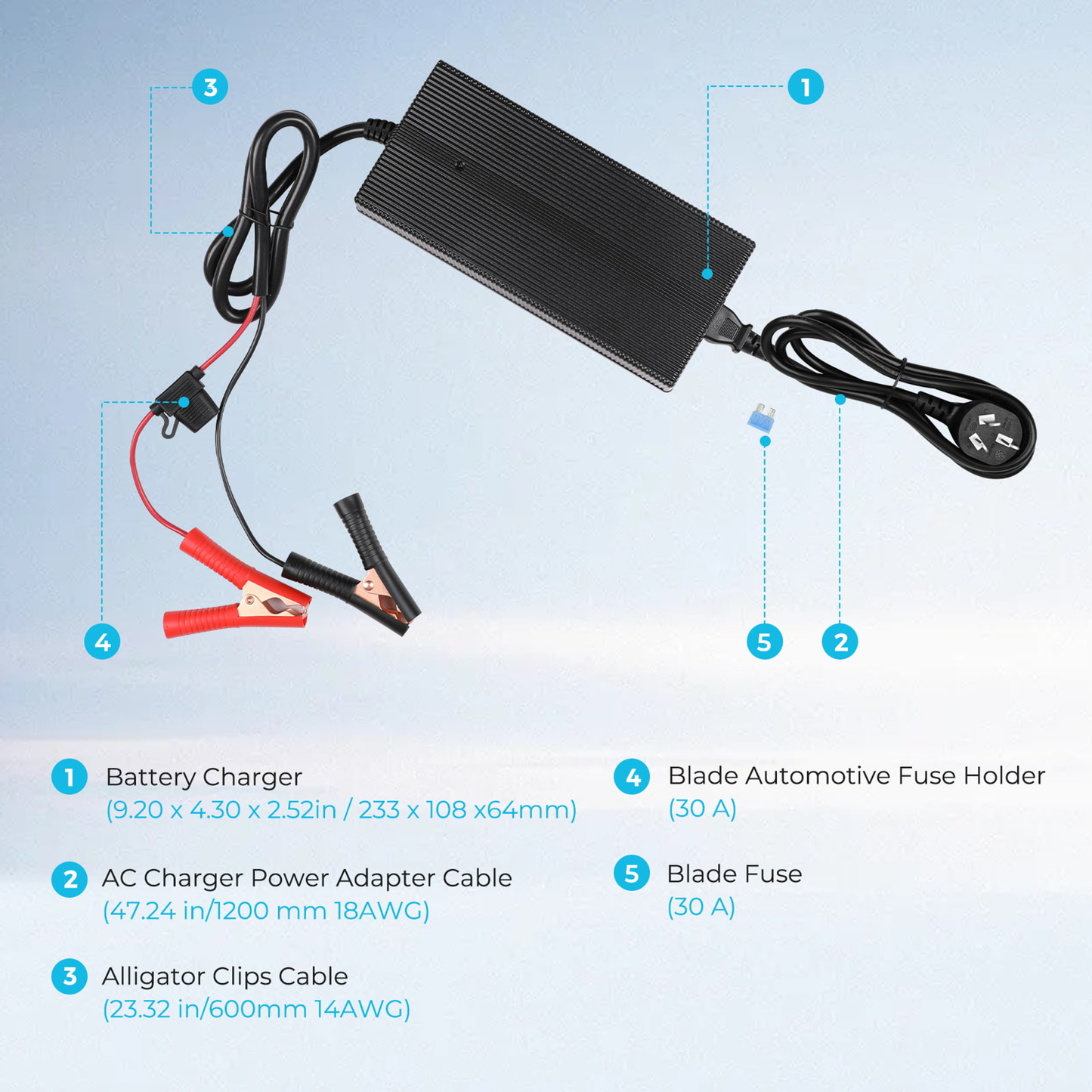 RENOGY CORE 12V 20A AC-DC Battery Charger