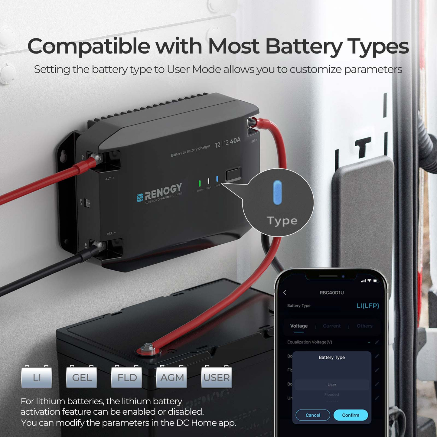 RENOGY CORE 12V 40A DC-DC On-Board Battery Charger