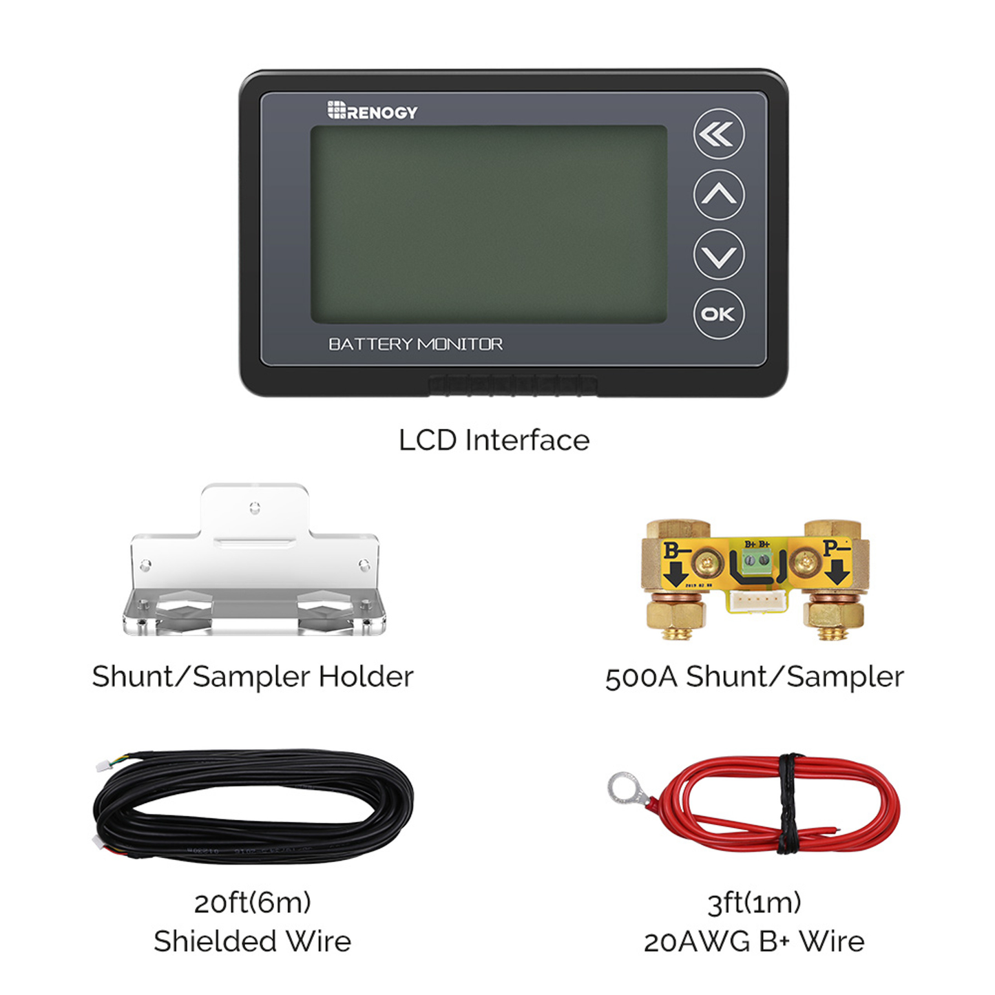 RENOGY CORE 500A Battery Monitor with Shunt