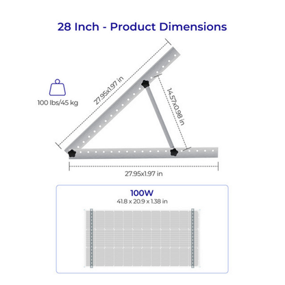 RENOGY CORE Adjustable Solar Panel Tilt Mount Brackets