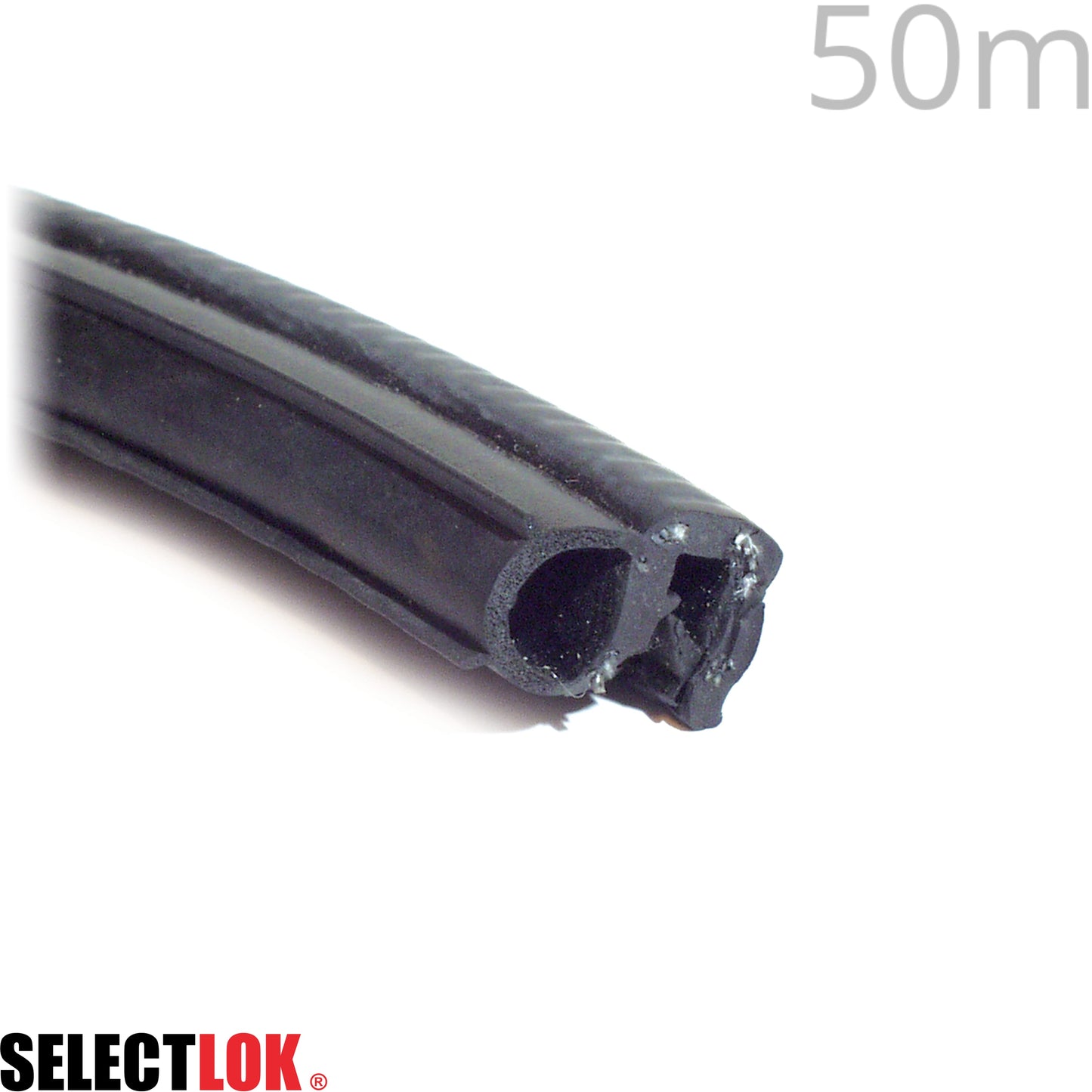 Pinchweld Rubber EPDM (50m Roll) - Medium Side Mount - Grip Range: 1.0mm to 2.5mm